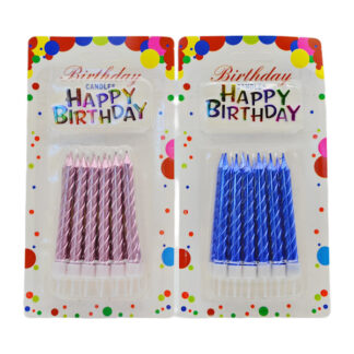 Свічка д/торта Спіральки 12шт із написом на торт 