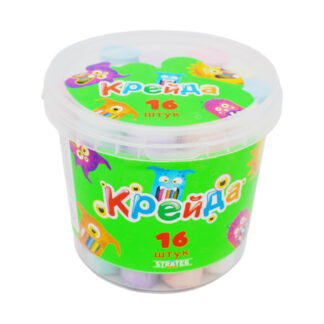 Крейда Велика кругла - 16 штук Strateg різнокольорова 50138/50139/50103