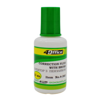 коректор, 20мл, з пензл., Fluid, 4-360, 4OFFICE