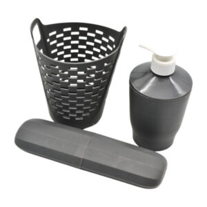 Набір д/ванної дозатор д/мила,футляр д/зубних щіток Сірий 1шт