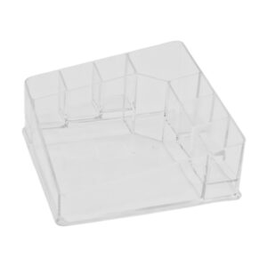 Органайзер косметичний Прозорий квадратної форми низький 1шт