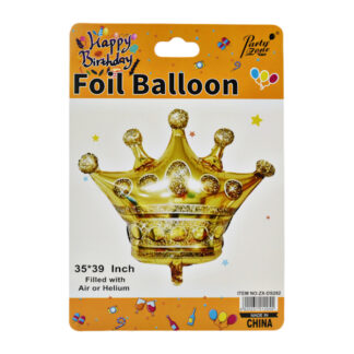 Кулька повітряна PartyZone Фольга 35*39 Корона золото арт.ZX-DS282 *10