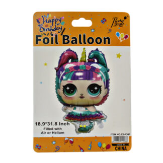 Кулька повітряна PartyZone Фольга 18,9*31,8 Лялька арт.ZX-K341 *10