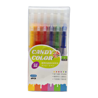 Набір ручок гелевих рідких 6 кольорів CandyColor арт.ZC105 *24