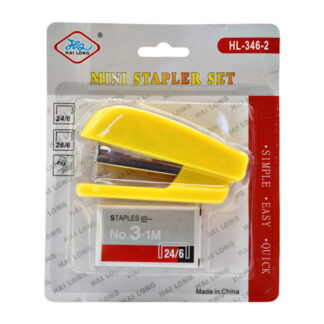 Степлер Hai Long міні +скрепки 24/6 арт.HL-346-2