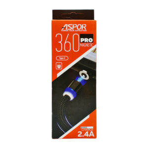 Магнітний кабель USB Aspor 360 Pro Type C magnetic- чорний