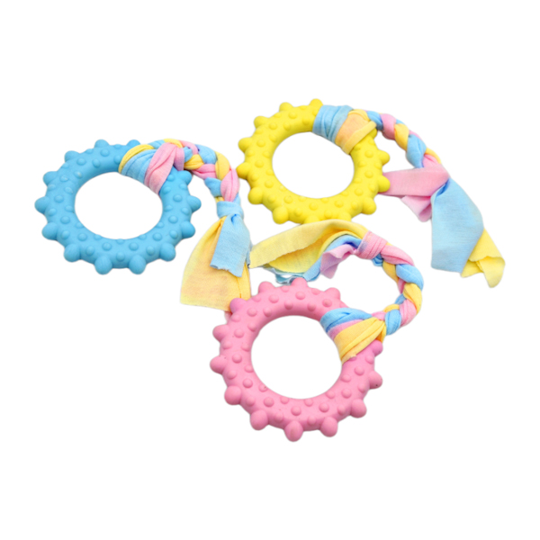 Іграшки для собак   бавовняна косичка з резиновою фігурою 1шт