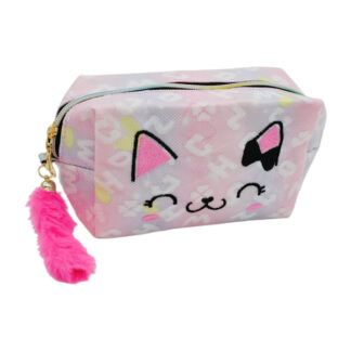 Косметичка Котик бочечка на замочку Мікс арт.12102-10 *12