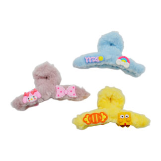 Краб д/волосся 1шт Дитячий Хутряний Іграшка Мікс