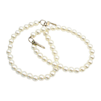 Шнурок д/телефону з білих перлин 1шт