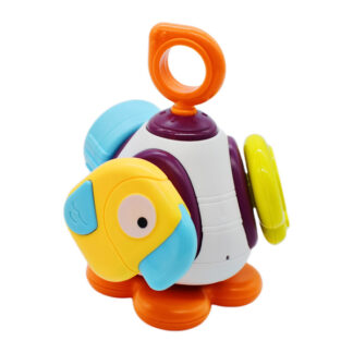 Брязкальце 1688-59  5 в 1, спінер, тріскачка, в коробці