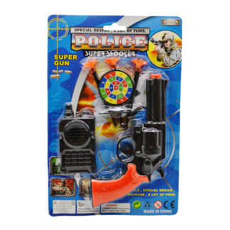 Поліцейський набір A 166 2 пістолети, патрони на присосці, жетон, на листі