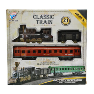 Залізниця YY 559 локомотив, 2 вагони, на батарейках, в коробці