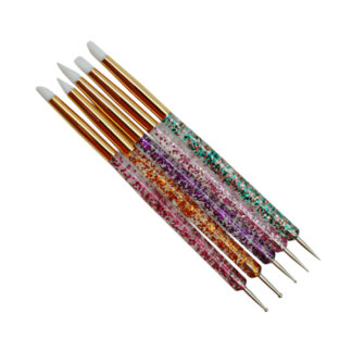 Пензлі д/моделювання та дизайну нігтів 5шт арт.26752-11