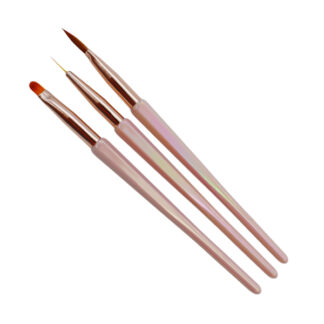 Пензлі д/моделювання та дизайну нігтів 3шт арт.26752-12
