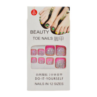 Нігті накладні д/педикюру Beauty Nail 12шт Мікс арт.LX-2/LX-3