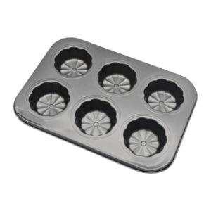 Форма-деко д/випічки кексів/мафінів 6шт Квітка