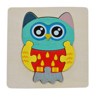 Дерев’яні пазли вкладиші з кольоровими елементами 65709