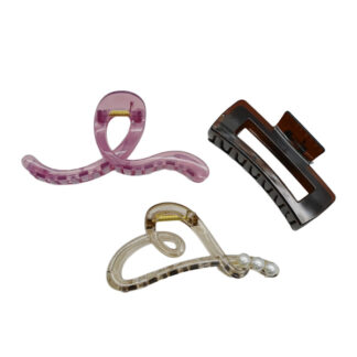 Краб д/волосся пластик 1шт 10-12см прозорий Мікс арт.JZ012/JZ013/JZ014/JZ015 *12_