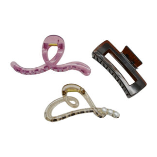 Краб д/волосся пластик 1шт 10-12см прозорий Каміння арт.JZ006/JZ007/JZ009/JZ011 *12_