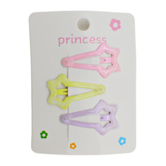 Заколка д/волосся Princess 3шт дитяча Фігурна Кольорова арт.JZ033 *20