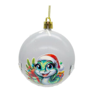 Новорічні прикраси 1шт Куля символ року наклейка зірочка *6