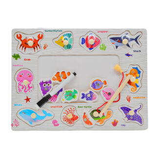 Дерев'яна іграшка вкладиші C 68285/68286 дошка для малювання, маркер “пиши-стирай”, магні