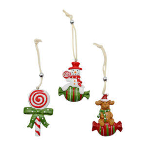 Іграшка Новорічна Керамічна 7см Фігрка на ялинку Мікс арт.98101-98104