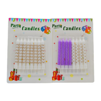 Набір свічок д/торта святкова 6шт 10см