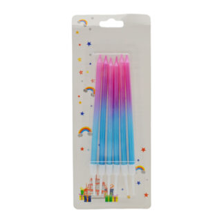 Набір свічок д/торта святкова 6шт 14см МІКС