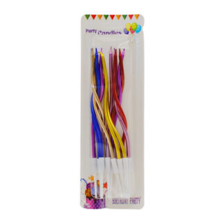 Набір свічок д/торта спіраль Металік 12шт 14см