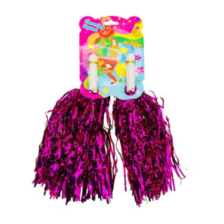 Помпони для черлідингу малинові 2шт/уп