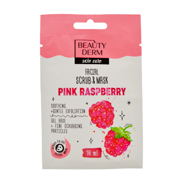 Маска-скраб д/обличчя BEAUTYDERM Pink Raspberry 10мл