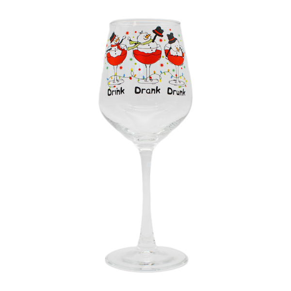 Келих для вина Новорічні приколи 360мл.