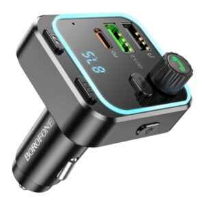 FM модулятор Borofone BC53 Highway PD20W+QC3.018W Total 38W (Чорний)
