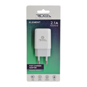 Мережевий Зарядний Пристрій Ridea RW-11011 Element 2.1 A (Бiлий)