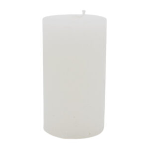 Свічка циліндр Pragnis Рустік білий 4,5*8см 20год (C458-00)