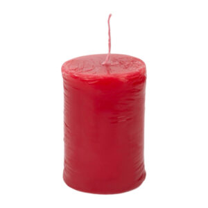 Свічка циліндр Pragnis Рустік червоний 4,5*8см 20год (C458-125)