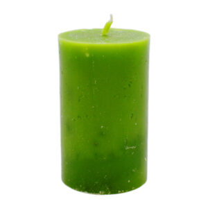 Свічка циліндр Pragnis Рустік темно-зелений kale 5*8см (C58-371)
