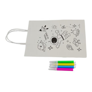 Набір д/творчості Пакет-розмальовка 21*15*8см +4 фломастера *12