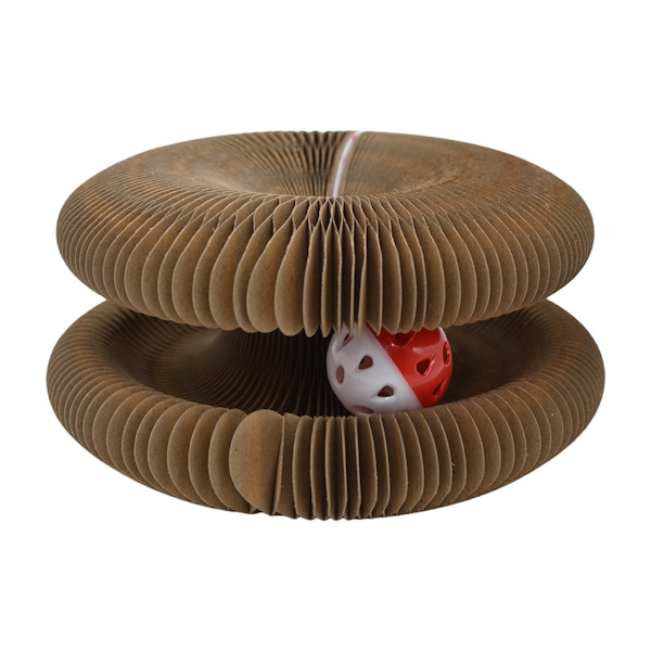 Іграшка-кігтедерка д/котів картона з м'ячиком 1шт арт.YBKR-05