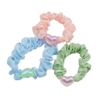 Резинка д/волосся 1шт Органза Серце Перламутрова арт.67#-30_