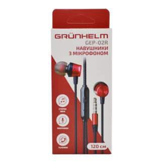 Навушники провідні з мікрофоном 1,2м GEP-01MW
