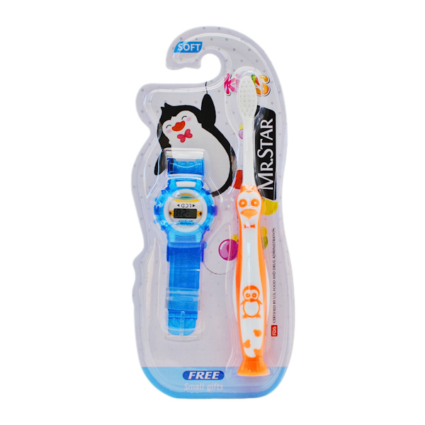 Зубна щітка MR.Star KIDS 1шт+годинник №S-06C *12