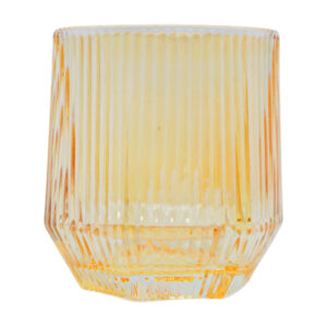 Стакан Скляний RED CHERRY 250мл Ребристий Набір 6шт Янтарний арт.LL8010