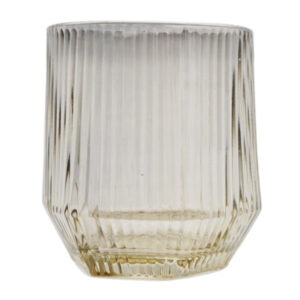 Стакан Скляний RED CHERRY 250мл Ребристий Набір 6шт Графіт арт.LL8010