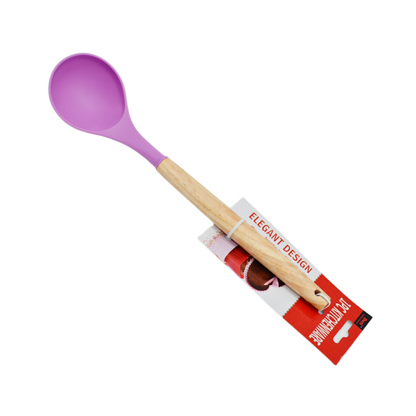 Ополоник кухонний Deni силіконовий 1шт дере'яна ручка арт.956-26