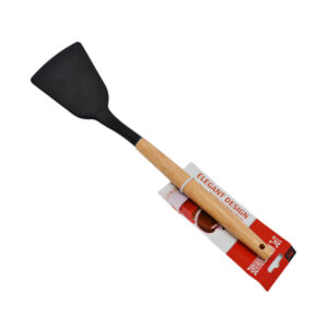 Лопатка кухонна Deni силіконова трапеція 1шт дере'яна ручка арт.956-25