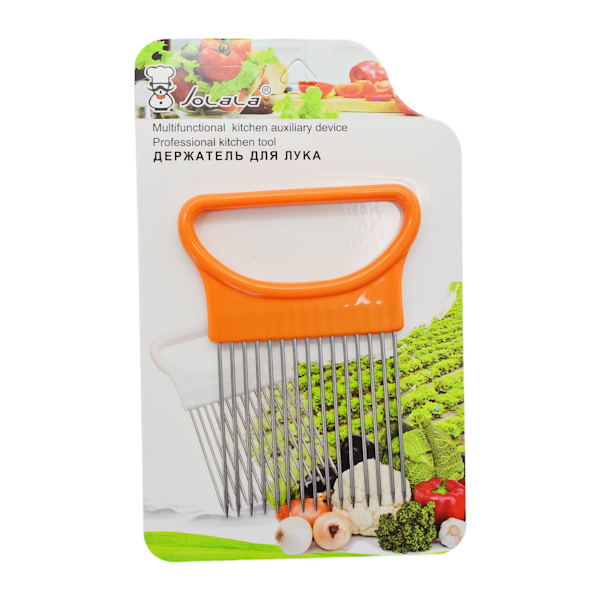 Тримач кухонний JOLALA д/нарізання цибулі, овочів і фруктів 1шт арт.QF-28_