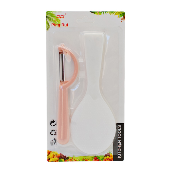 Ніж овочечистка Ping Rui 1шт + ложка д/мультиварки арт.708_